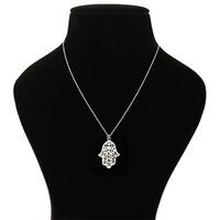 Hamsa Silver Pendant Necklace