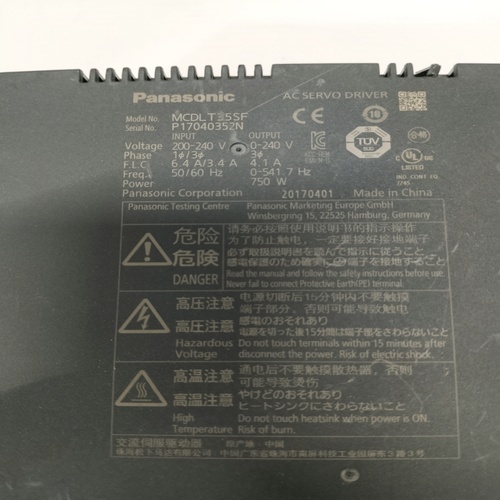 PANASONIC MCDLT35SF AC SERVO DRIVE