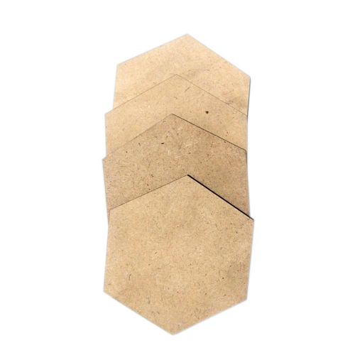 Yorkker MDF DIY Hexagon Coasters MDF Plain Wooden Coasters