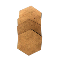 Yorkker MDF DIY Hexagon Coasters MDF Plain Wooden Coasters