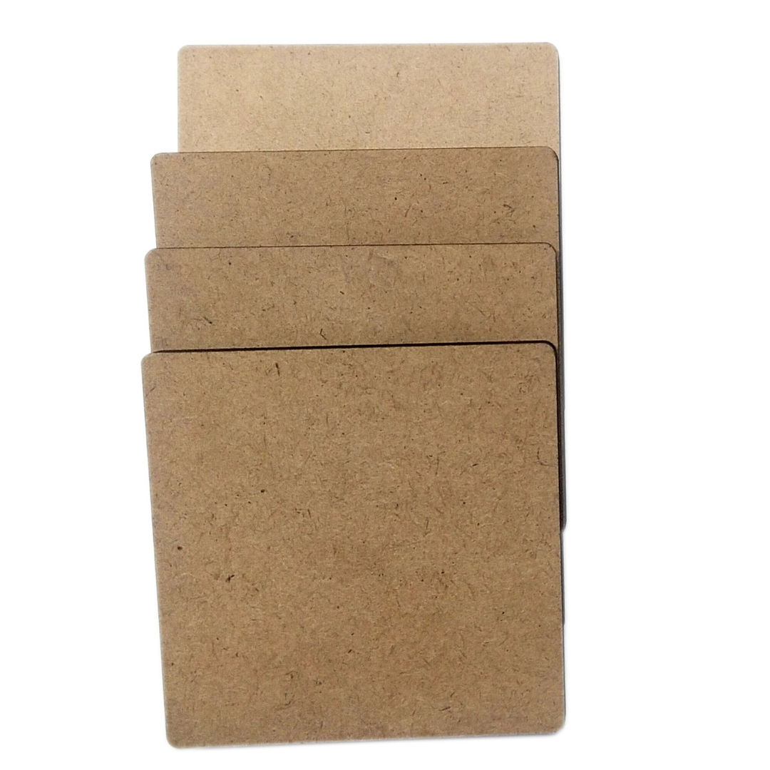 Yorkker MDF DIY Square Coasters MDF Plain Wooden Coasters
