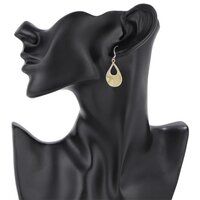 Light Weight Diamond-Cut Pear Shape Silver Earrings