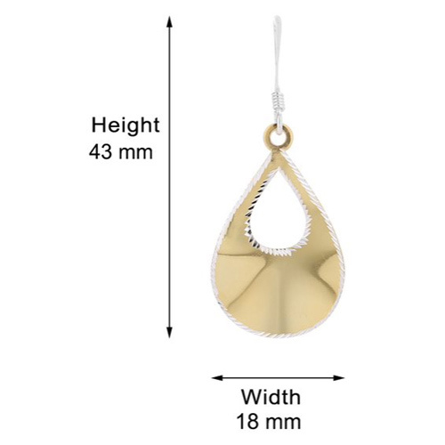 Light Weight Diamond-Cut Pear Shape Earrings