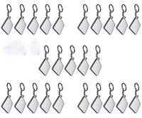 Yorkker Sublimation Blank Keychain Pack of 25 pcs SquareShapes