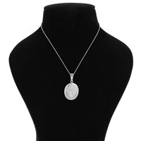 Virgin Mary And Child Medal Pendant Necklace
