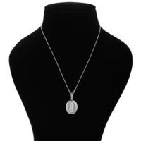 Guadalupe Medal Silver Pendant Necklace