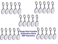 Yorkker Sublimation Blank Keychain Pack of 25 pcs Round Shapes