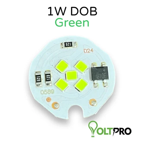 1W Green Color DOB - Aluminum Material, 1V Voltage | LED Lighting, Vibrant Blue Color