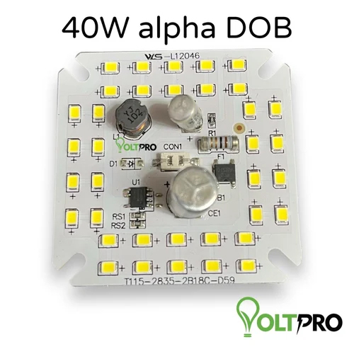 40w Alpha Dob - 40w Aluminum Fixture | White Color, High-quality Lighting