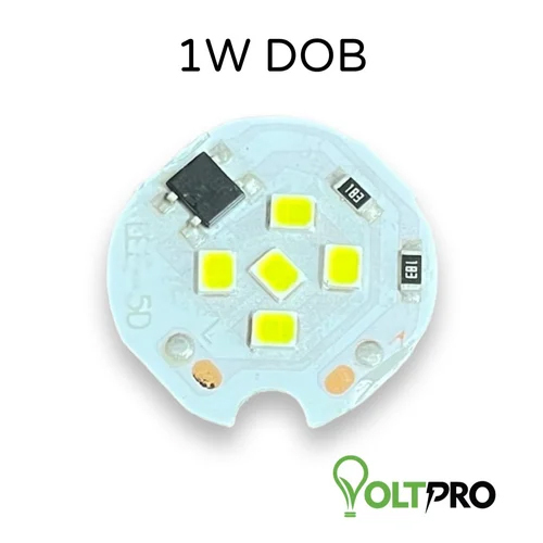 1W White DOB - Aluminum Build, Blue Color | Dual Lighting Functionality, 1V Voltage, Ideal for Versatile Applications