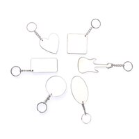 Yorkker Sublimation Blank Keychain Pack of 50 pcs Assorted