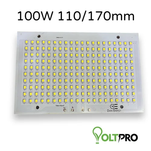 100W Street PCB Light - Aluminum, Various Sizes Available, White Color | Rectangular Shape, Bright White Light Output