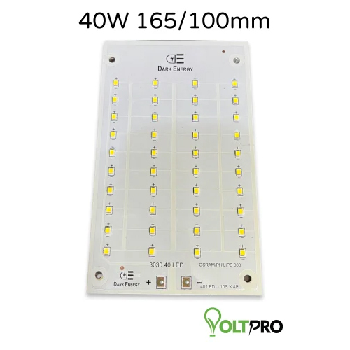 40W Street PCB Light - Aluminum, 165x100mm, White | Bright and Efficient LED, Adjustable Brightness, Dimming Options, Wireless Control