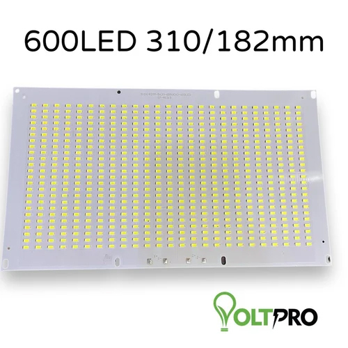 600 LED Street PCB Light - Aluminum, 312.5x184.5mm, White | Rectangular Design, Bright White Light, Ideal for Electronics Applications