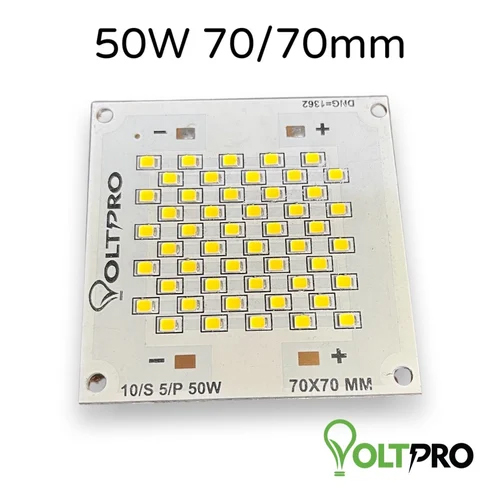 50W PCB Flood Lights - Aluminum, Size Varies | Square Shape, Pure White Light, Ideal for Electronics Applications