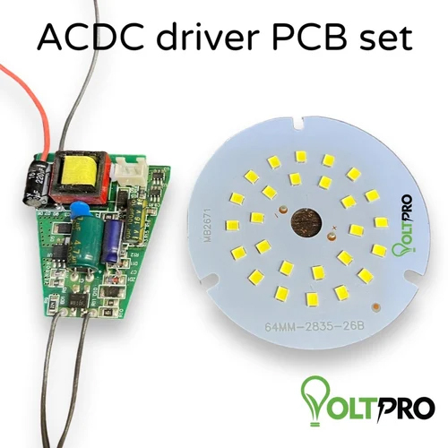 ACDC Rechargeable Driver PCB Set - Reliable Electronics Application, Various Sizes Available, White Color, Power Supply Included, Warranty Offered