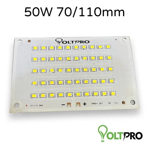 50W LED Metal Core PCB - Metal Core, 70/110mm, White | Ideal for Street/Flood LED Lights, Power Supply Included, Warranty Available