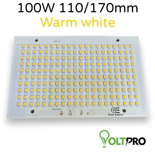 100W LED Warm White Metal Core PCB - Electric Assorted Sizes Available White Light Power Supply Included Electronics Warranty Provided