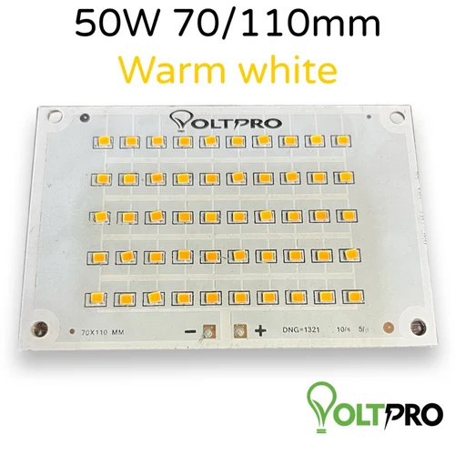 50W Metal Core PCB - Aluminum, 70/110mm, White | Electrically Insulated, Optimized for Heat Dissipation, Perfect for LED Electronics