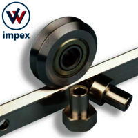 Double V Guide Wheel Bearings W Or Rm - Chrome Steel Or Stainless Steel, Bore 0.1875"-0.5906", Width 0.310"-0.750", Sealed Or Shield | Precision Ground, Adjustable Bushings, Angular Contact Design