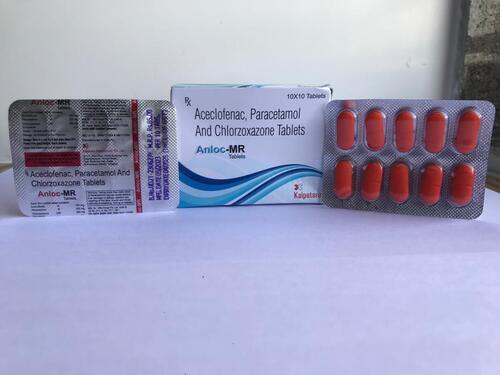 Aceclofenac 100 mg Paracetamol 325 mg Chlorzoxazone 250 mg