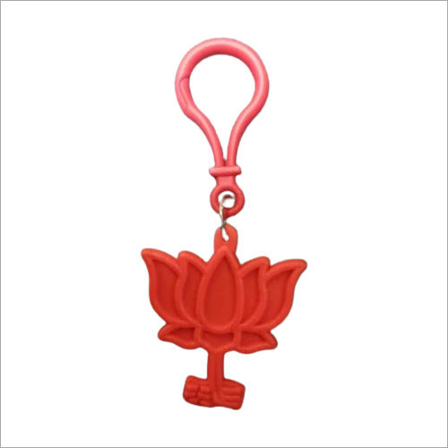 Indian Plastic Lotus Keychain