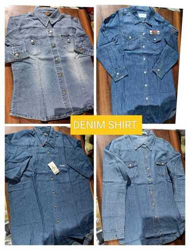 Imported Second Hand Used Adult Denim Shirt