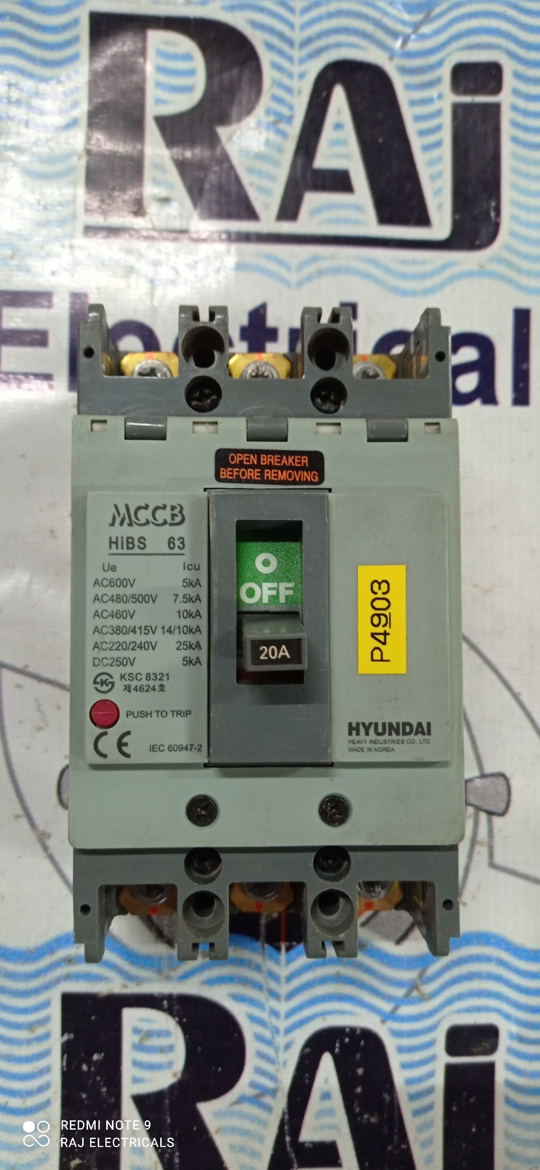 HYUNDAI (HiBS-63) 20A 3P MCCB