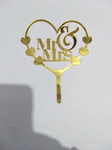 Yorkker Mr Mrs Acrylic Cake Topper Anniversary