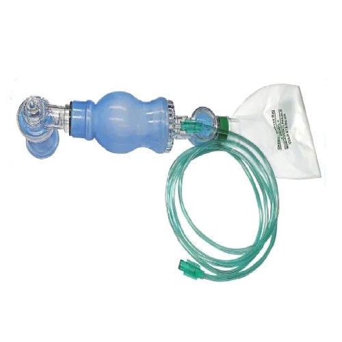 White Silicone Resuscitator With Pop-Off Valve (Infant)