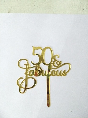 Yorkker 50 Years anniverary  birthday Acrylic Cake Topper Celebrate Your Golden Anniversary