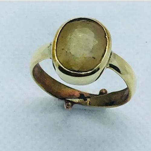 Buy Natural Certified Yellow Sapphire/pukhraj Gemstone Ring Astrology Ring  in Panchdhatu Handemade Ring for Unisex Online in India - Etsy
