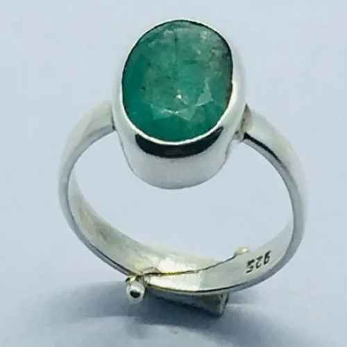 Astrology Sterling Emerald Panna Ring