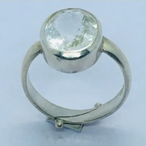 White Topaz Adjustable Ring