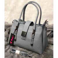 Ladies Casual Handbag - Color: Silver