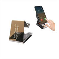 Metal Mobile Stand With Card Holder - Color: Silver