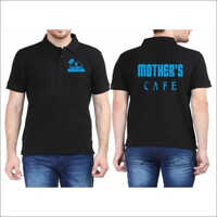 Printed Polo T Shirt - Color: Black