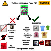 Yorkker Sublimation Paper PST Special for Polyster Clothes and T-shirts A4 X 50 sheets X 1 packet