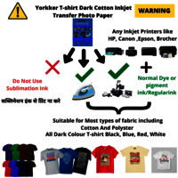 Yorkker LC T-shirt Light Cotton Inkjet Transfer Photo Paper Pack