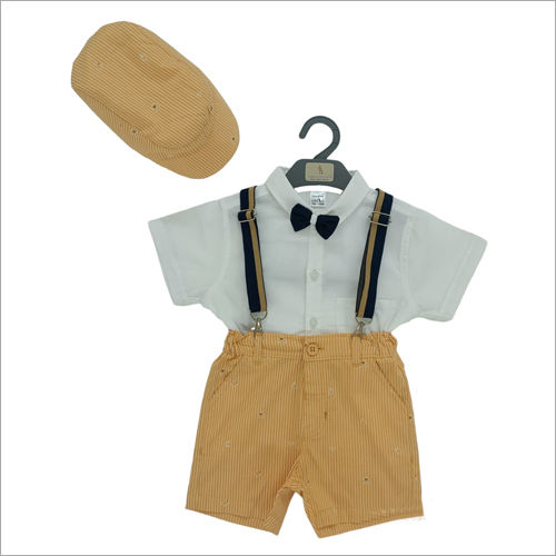 Half Sleeves Shirt And Striped Shorts Gender: Boys