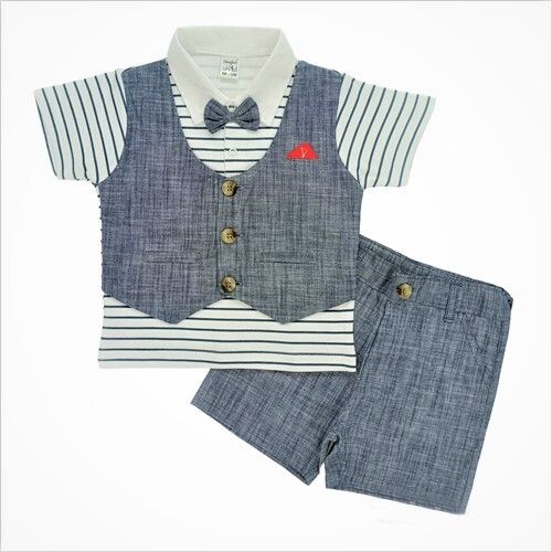 Kids Wear Half Sleeves Striped Tshirt - Gender: Boys