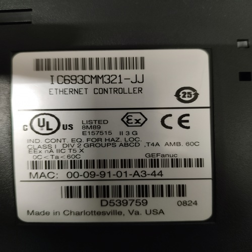 GE FANUC IC693CMM321-JJ ETHERNET CONTROLLER
