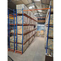Industrial Metal Rack - Color: Blue & Orange