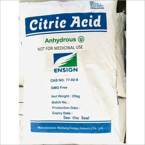 Anhydrous Citric Acid Purity: 99%