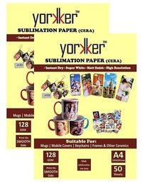 Yorkker Sublimation Paper CERA Instant Dry Super White Matte Heat Transfer Paper for Mug Printing