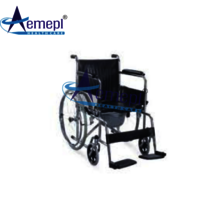 Shower Commode Wheel Chair - Foot Rest Material: Aluminum