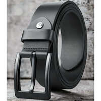 Mens Leather Belt - Color: Black