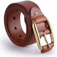 Mens Genuine Leather Belt - Color: Brown