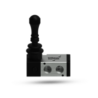 1/4 Bsp 3/2 Hand Lever Valve - Color: Sliver Black
