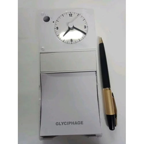 Acrylic Table Clock Pen Stand
